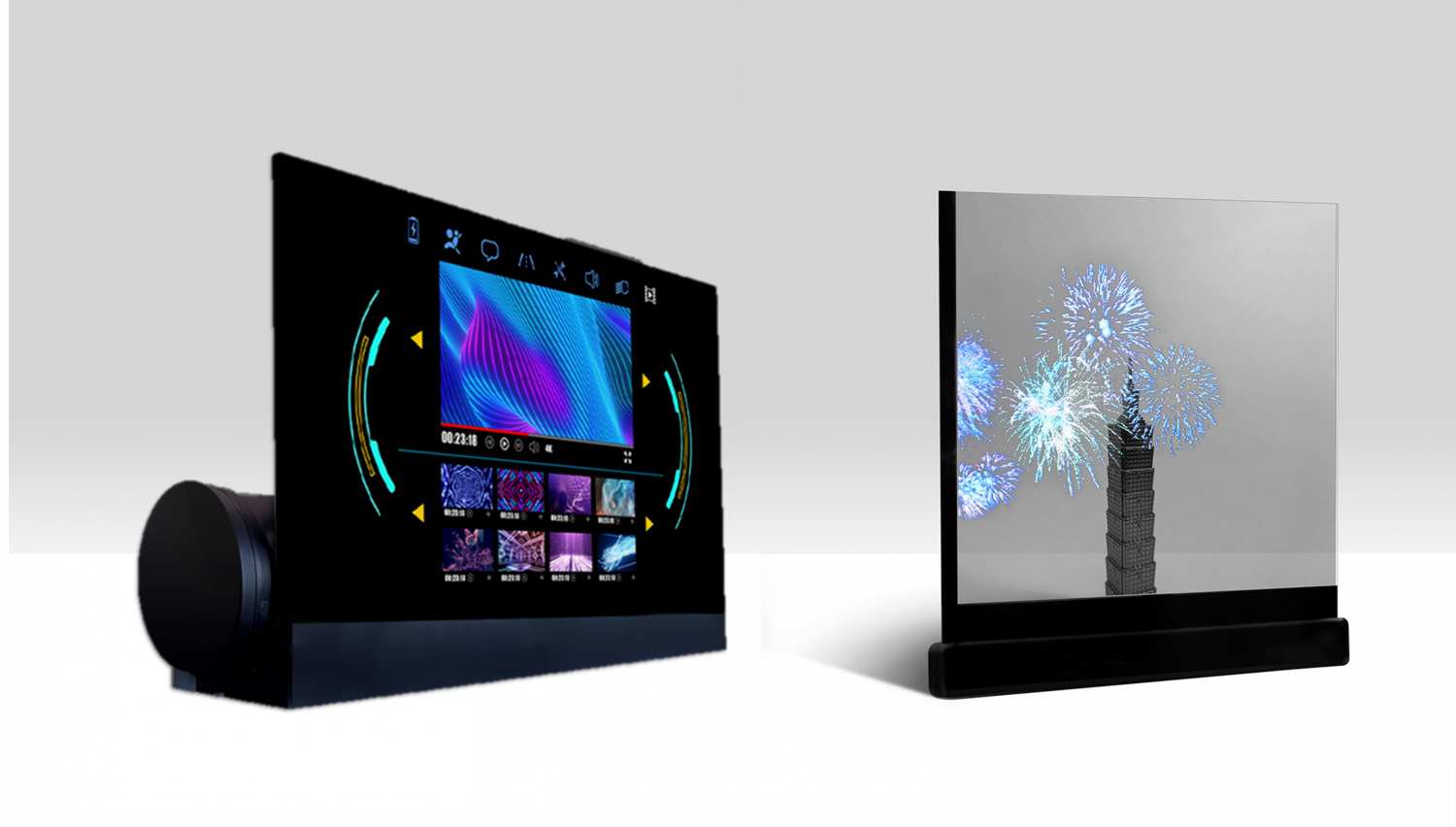 可捲式、折疊性、高透明